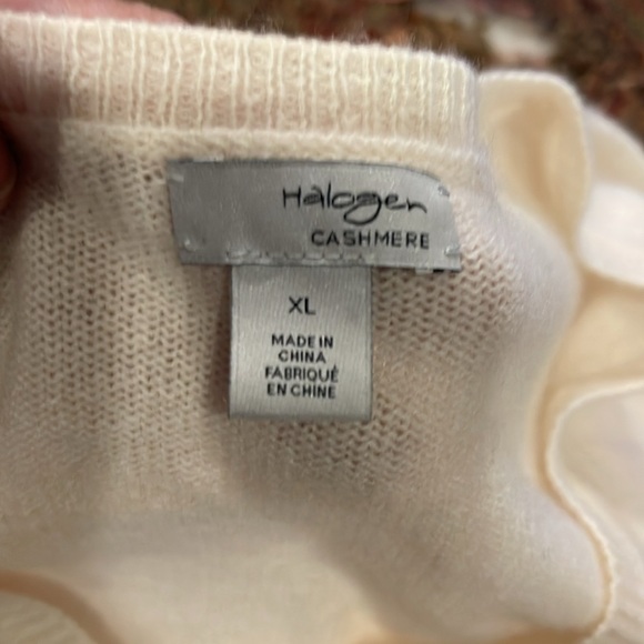 Cashmere sweater, cream , xl, by halogen - Picture 2 of 5